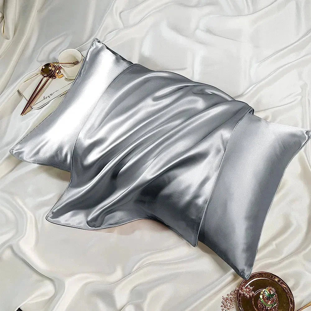 ELELGANT SILVER SILK PILLOWCASE - Hair Fam